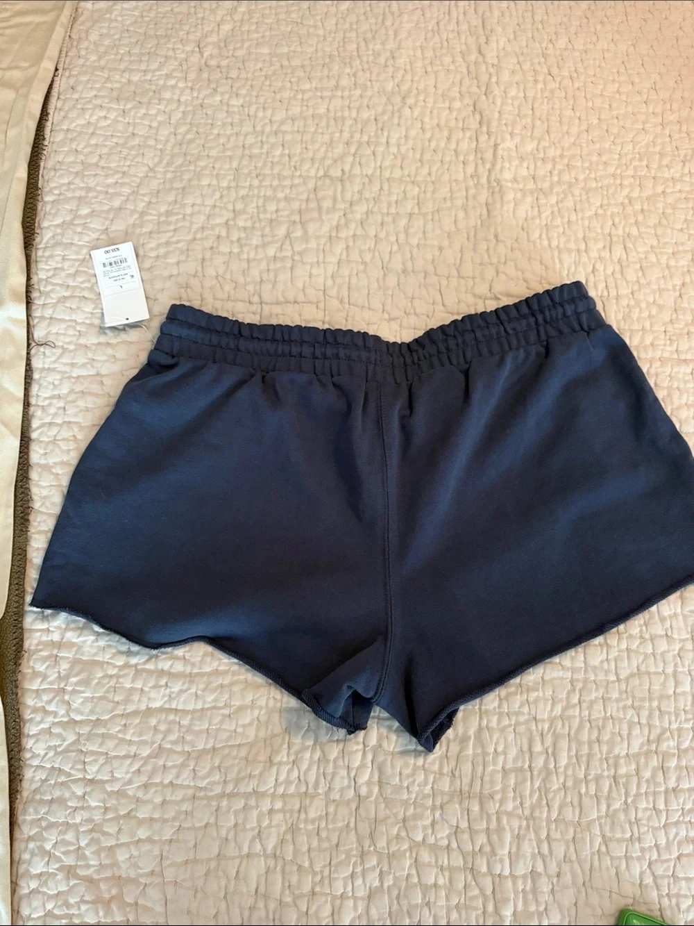 Parke Navy Elastic Waist Drawstring Athletic Shorts